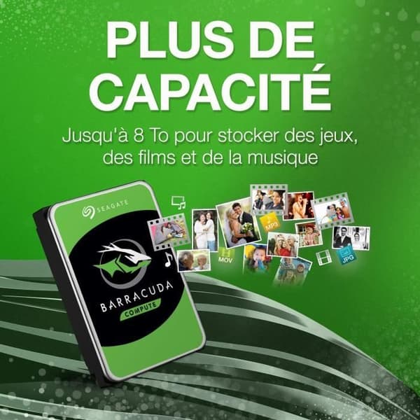 Seagate BarraCuda 2 TB 3,5" intern hårddisk - SATA 6 Gb-s - 7200 RPM - 64 MB cache