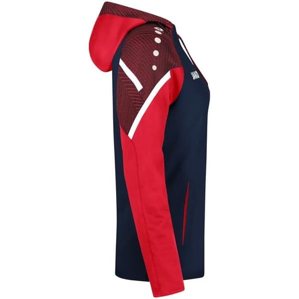 Jako Performance dam hoodie - marinblå/röd