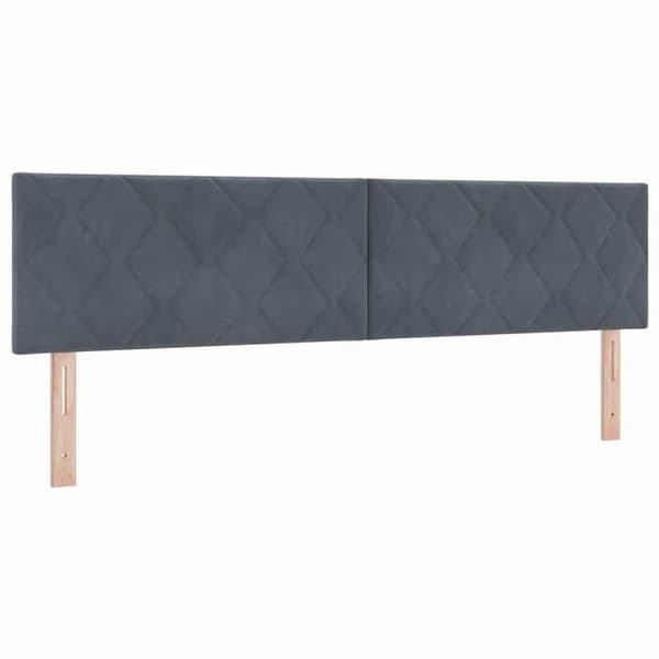 vidaXL Sänggavel Mörkgrå 180 cm Sammet 42007275