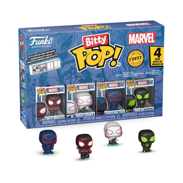 Pack 4 Figurer Funko Bitty Pop Spider Man Miles Morales