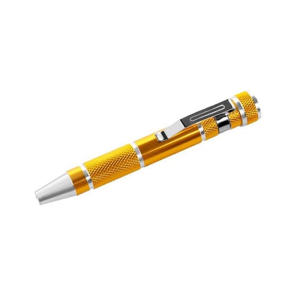 Precision Skruvmejsel Typ Penna - Kit med 9 Magnetiska Bitar - Krom Vanadium Stål