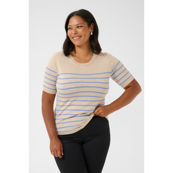 T-shirt randig dam KAFFE Curve Lizzy