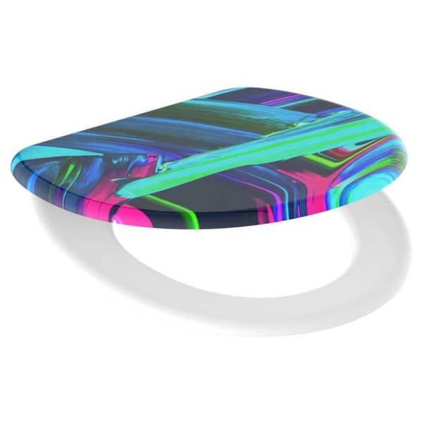 SCHÜTTE Toalettsits med soft close NEON PAINT