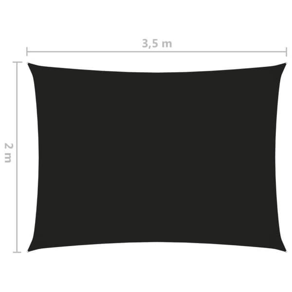 vidaXL Parasoll Canopy Oxford Tyg Rektangulär 2x3,5 m Svart