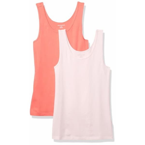 Essentials 2-pack Slim-Fit Linnen Rosa Korall - M, 58% Bomull/39% Modal/3% Elastan
