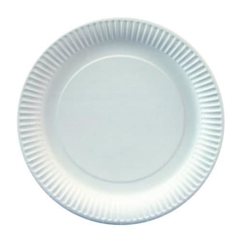 Tallrikar, "ren" rund kartong 26 cm extâ € ¦ vit