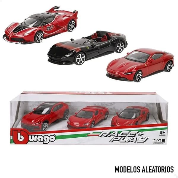 Bilar - BURAGO - Ferrari - Set om 3 - Detaljernas trohet - Robust material