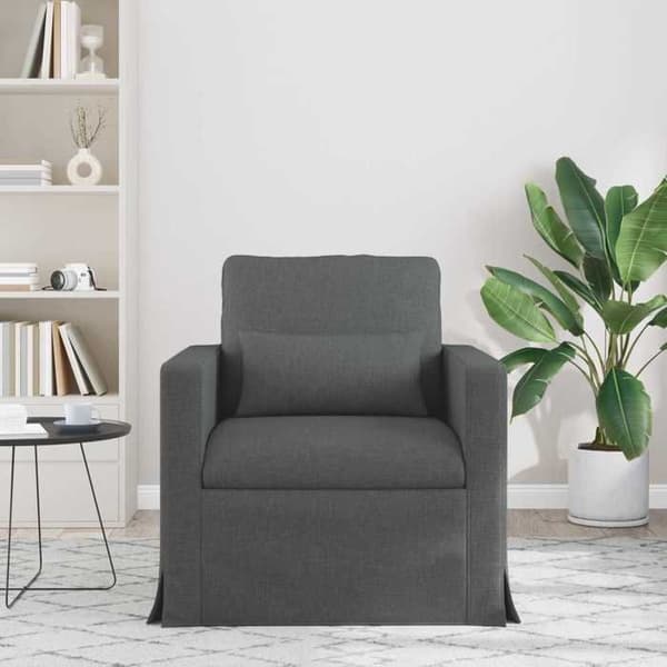 Soffa - VIDAXL - 78x78x80 cm - Mörkgrå - Modulär - Metallram