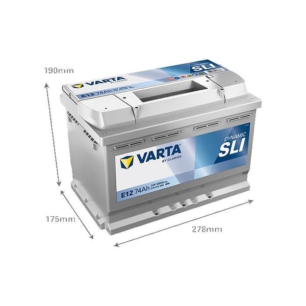 Startbatteri Varta Blue Dynamic L3G E12 12V 74Ah / 680A
