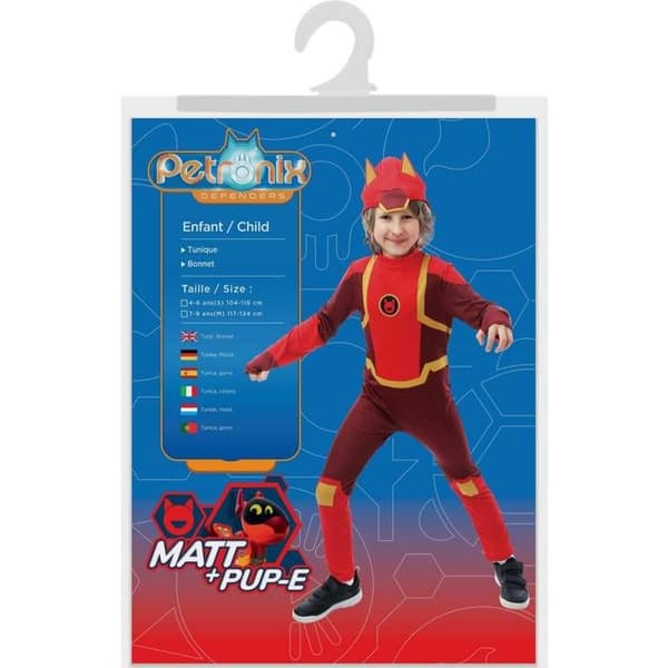 Kostym - LITEN CLOWN - PETRONIX™ Kille Matt - Röd - Polyester - 7 år+