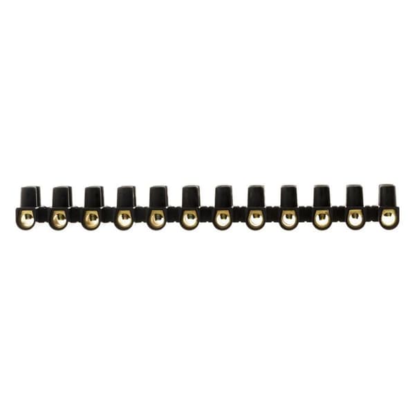 Anslutningslist - ZENITECH - 12 stift - 16 mm2 - Svart - Plastik