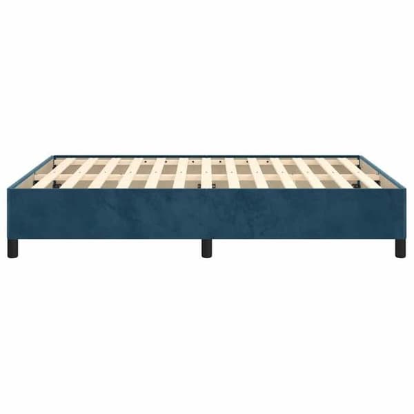 vidaXL Sängram utan madrass mörkblå 140x190 cm sammet 347322