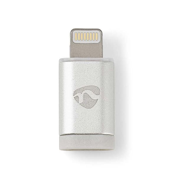 Adapter - Apple - ALPEXE-56 - Lightning Hane 8 Pin - USB Micro B Hona - Vit
