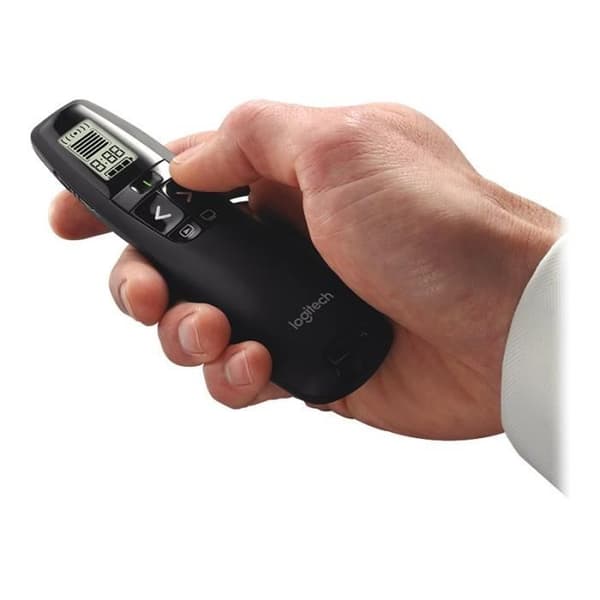 Presentationsfjärrkontroll - LOGITECH - R800 - Grön laserpekare - Räckvidd 30 meter - LCD-skärm