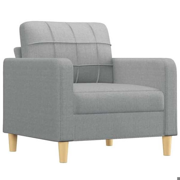 vidaXL Fåtölj Ljusgrå 60 cm Tyg 359075