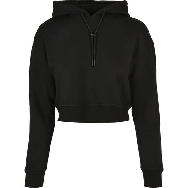 Urban Classics kort terry hoodie för kvinnor