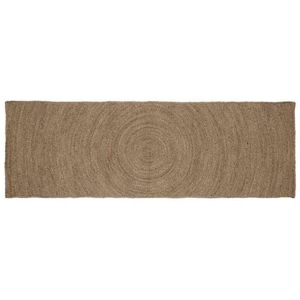Modern jute matta - vidaXL - 80x300 cm - Grå - Rektangulär - Maskintvättbar - Handmade elegance
