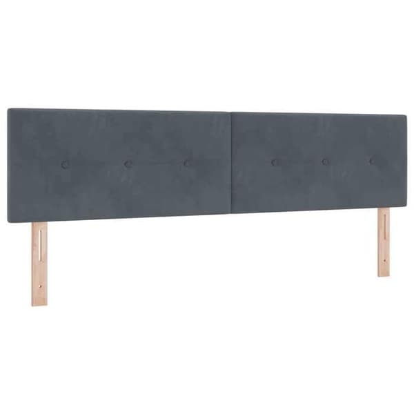 vidaXL Sänggavel Mörkgrå 180 cm Sammet 42007184