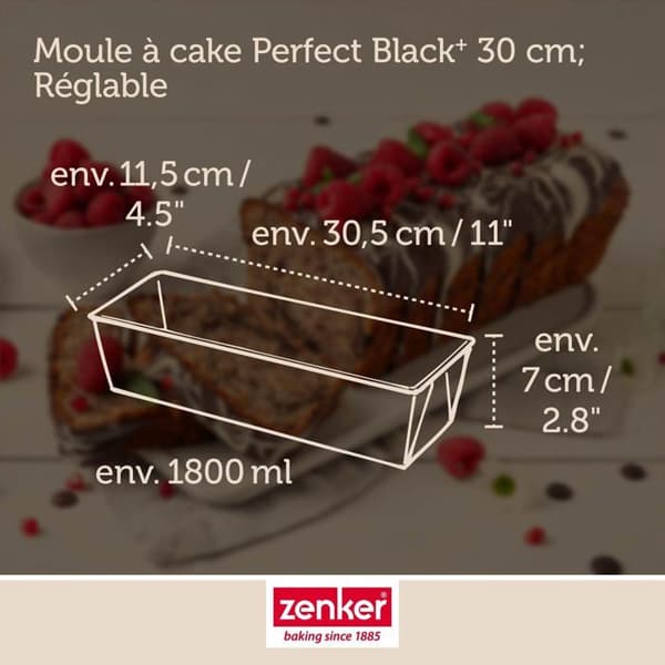 Kakform 30,5 x 11,5 x 7 cm Zenker PerfectBack+