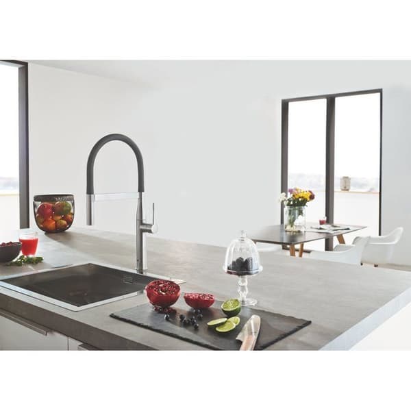 Flexibel kökskran GROHE Essence Semi-Pro Krom Grå