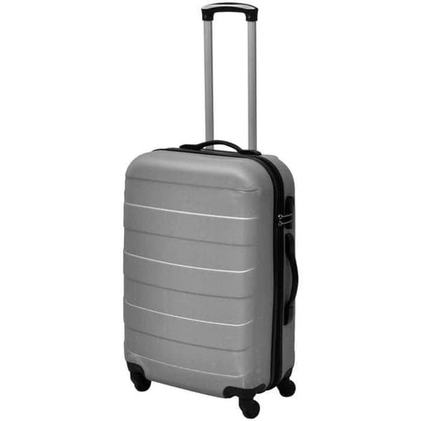 vidaXL 3-delad resväska Set Silver 45,5/55/66 cm