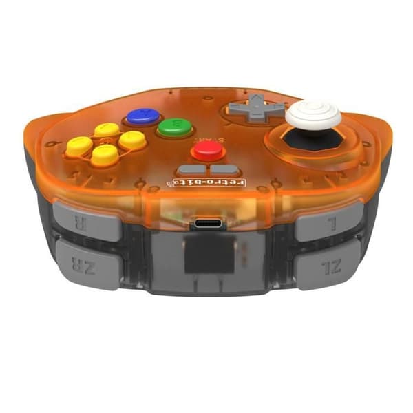 Retro-Bit Tribute 64 2.4GHz Trådlös Kontroller för Nintendo 64/Switch/PC/Mac Orange Hawk