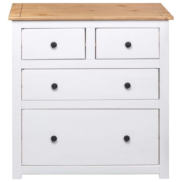 vidaXL Skänk Vit 80x40x83 cm Pine Panama Range 282657