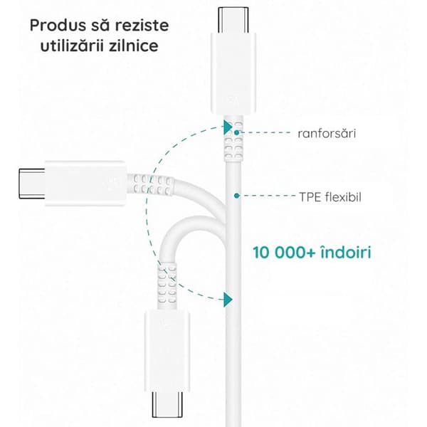 Samsung EP-DN975 USB-C till USB-C 45 W 1 m Vit
