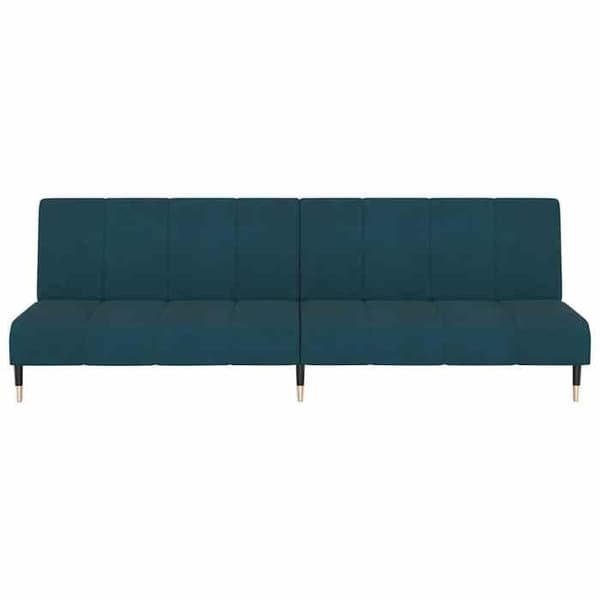 vidaXL Sängsoffa 2-sits Blå Sammet 375873