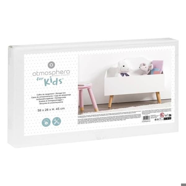 Barnkista "Mjukhet" vit moln 58x28cm - Atmosphera Inredningsdesigner