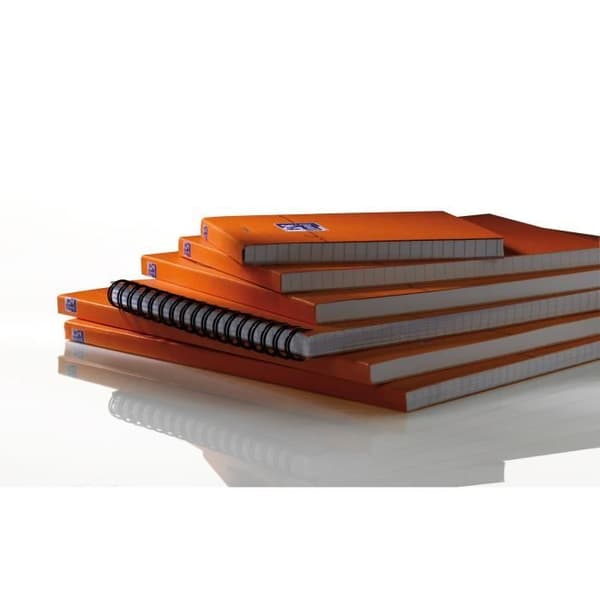 Bloc-notes - OXFORD - Stora rutor - 160 sidor - 31,5 x 21 cm - Orange