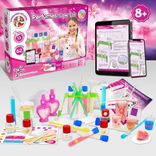Utbildningsspel - SCIENCE4YOU - Super Parfumlaboratorium - 13 Experiment - 8-14 År - Originalpresent