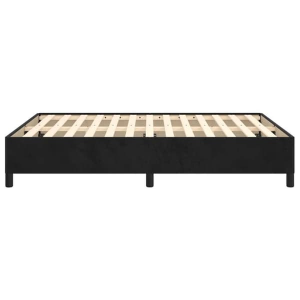 vidaXL Sängram utan madrass svart 140x190 cm sammet 347320