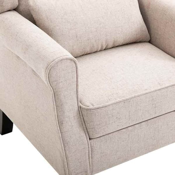vidaXL Beige fåtölj i tyg 248614