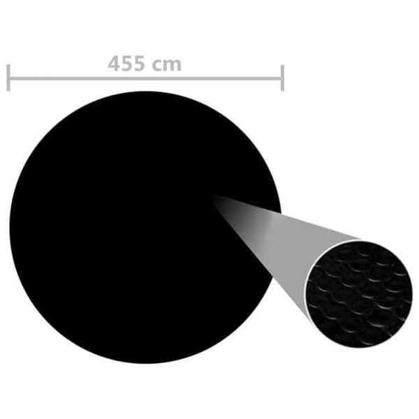 vidaXL Poolskydd Svart 455 cm PE