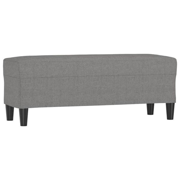 Grått bank 100x35x41 cm Tyg