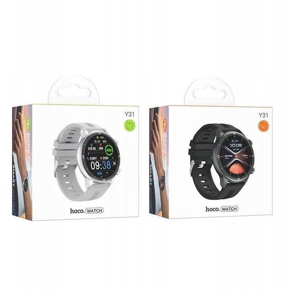 Smartklocka - HOCO - Y31 - Skärm 1,46" TFT - IP67 - Samtal - Silver