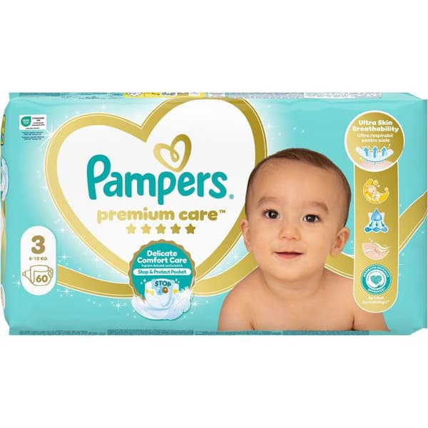 PAMPERS Premium Care stl. 3 (60 st)