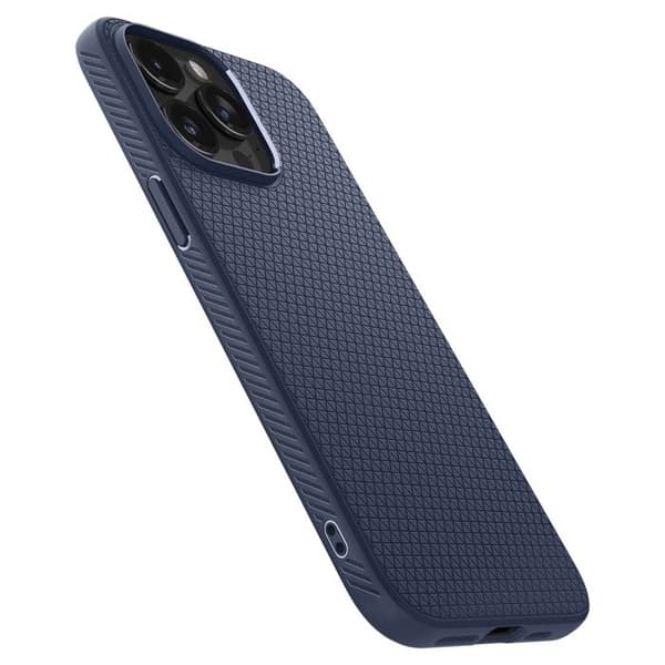 Mobilskal - Spigen - Liquid Air - iPhone 15 Pro Max - Marinblå - Militär skydd