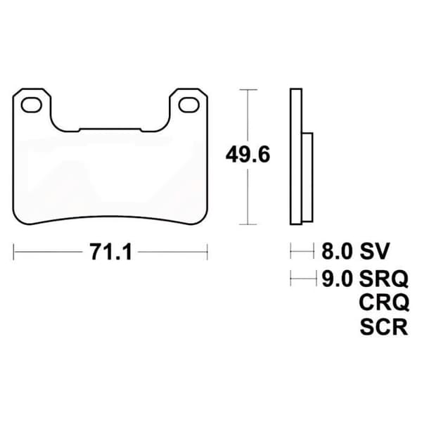 TRW MCB845SRM Sinterbromsar Scooter - TV Godkänd