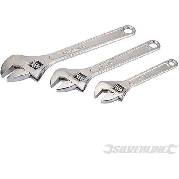 SILVERLINE Set med 3 justerbara skiftnycklar