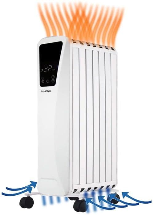 Elradiator - BASTILIPO - 0685 - 1500 W - 7 element - LED-touchskärm