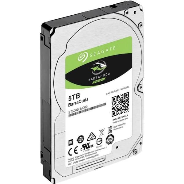 Seagate BarraCuda® 5 TB SATA III ST5000LM000 intern hårddisk - 2,5 tum