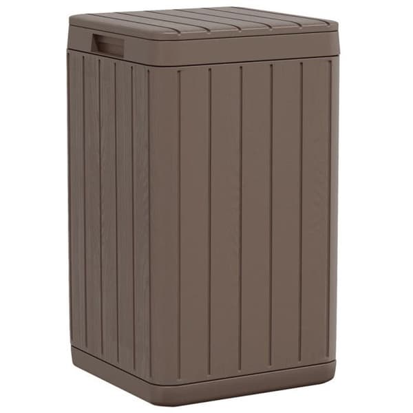 Utomhusbrun soptunna 38x38x65 cm PP