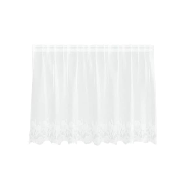 Spetsgardin - vidaXL - 80x200 cm - Vit - Polyester - Ljusfiltrerande - Integritetspaneler - Lätt