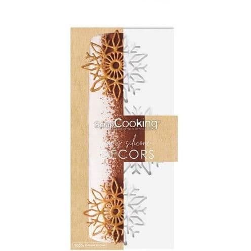 Siliconmatta - SCRAPCOOKING - Dekor snöflingor - Vit