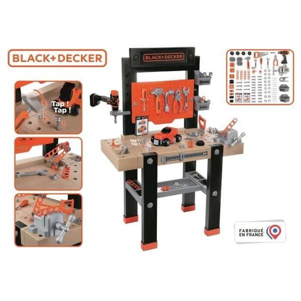 Smoby BLACK+DECKER Lekbänk för barn