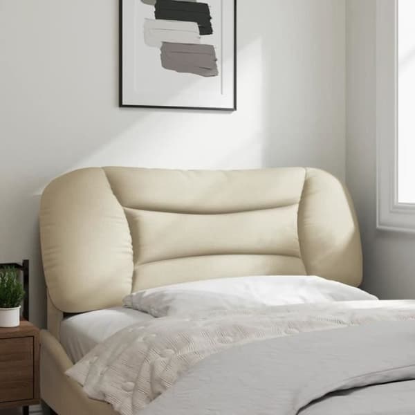 Sänggavelskudde - VIDAXL - Kräm - 100 cm - Polyestertyg - Vadderad med polypropenfiber