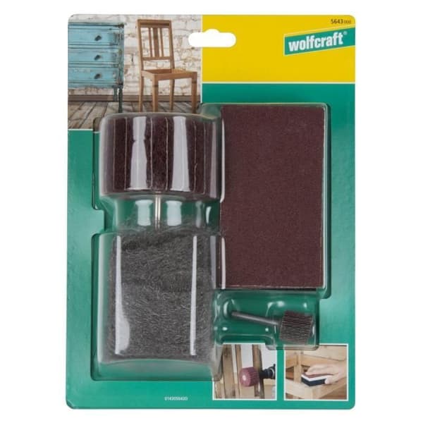 wolfcraft Möbelpoleringssats 7 delar 5643000