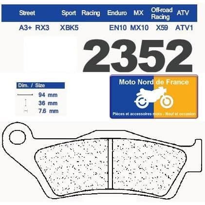 Bromsklossar Carbone Lorraine typ 2352 XBK5